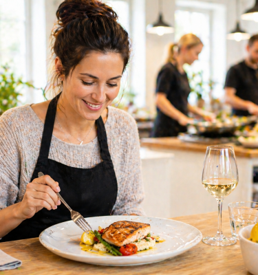 Feine Küche für Singles & Genießer in München: Lernen Sie mit Sternekoch Patrick Coudert gesunde, raffinierte und leicht nachkochbare Rezepte für Singles oder Paare. Frisch, saisonal und genussvoll.